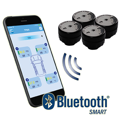 Accutire MS-4388GB Bluetooth Tire Pressure Monitor System for Auto/Trailer 
